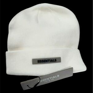 Essentials fear of God Classic White beanie new